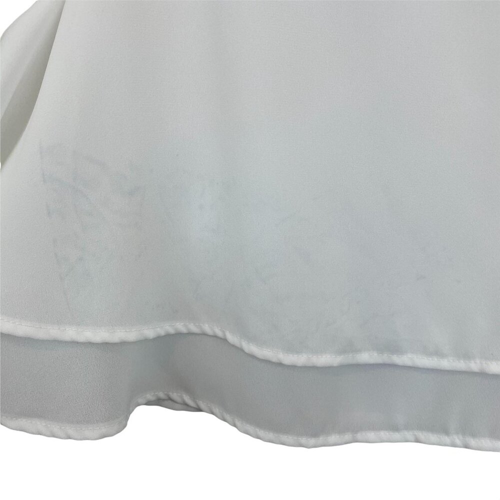 Show Me Your Mumu white crisp King ruffle sleeveless crop top small MSRP 96 - Picture 8 of 12